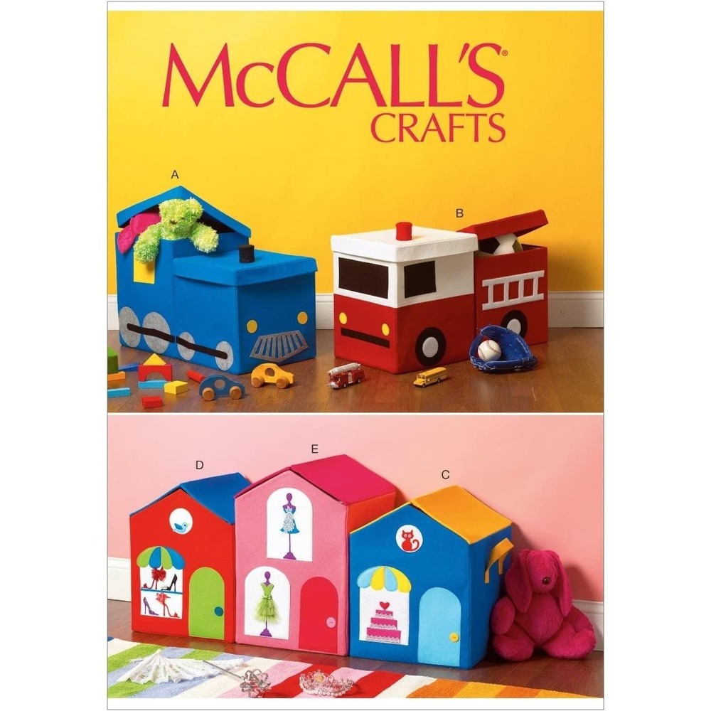 McCalls Sewing Pattern 6806 Toy Storage Bins Boxes Child